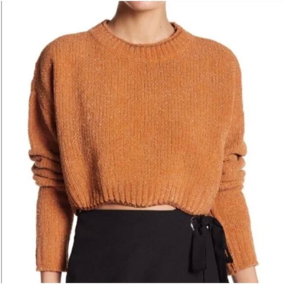 Anthropologie English Factory Woman Cropped Knit Metallic Sweater , Siz… - Picture 1 of 11